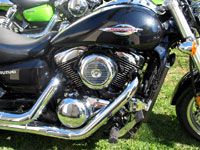 The Marauder's dual airboxes have ribbed inserts and a slightly less rounded shape overall.